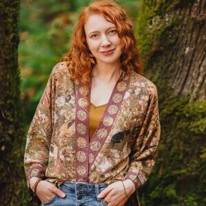 ⭐️Market of Stars⭐️ Dream Weaver Vintage Art Boho Cropped Pixie Duster Kimono